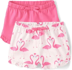 The Children's Place Baby Girls' and Newborn Cotton Pull on Everyday Shorts
