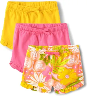 The Children's Place Baby Girls' and Newborn Cotton Pull on Everyday Shorts