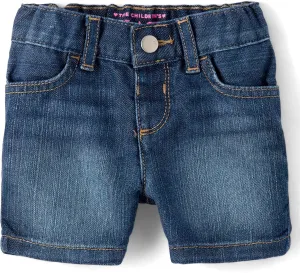 The Children's Place Baby Girls' and Toddler Jean Midi Shorts