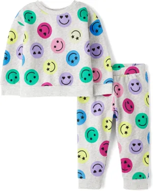The Children's Place baby-girls And Toddler Long Sleeve Active Shirt and Pant, 2 Piece Outfit