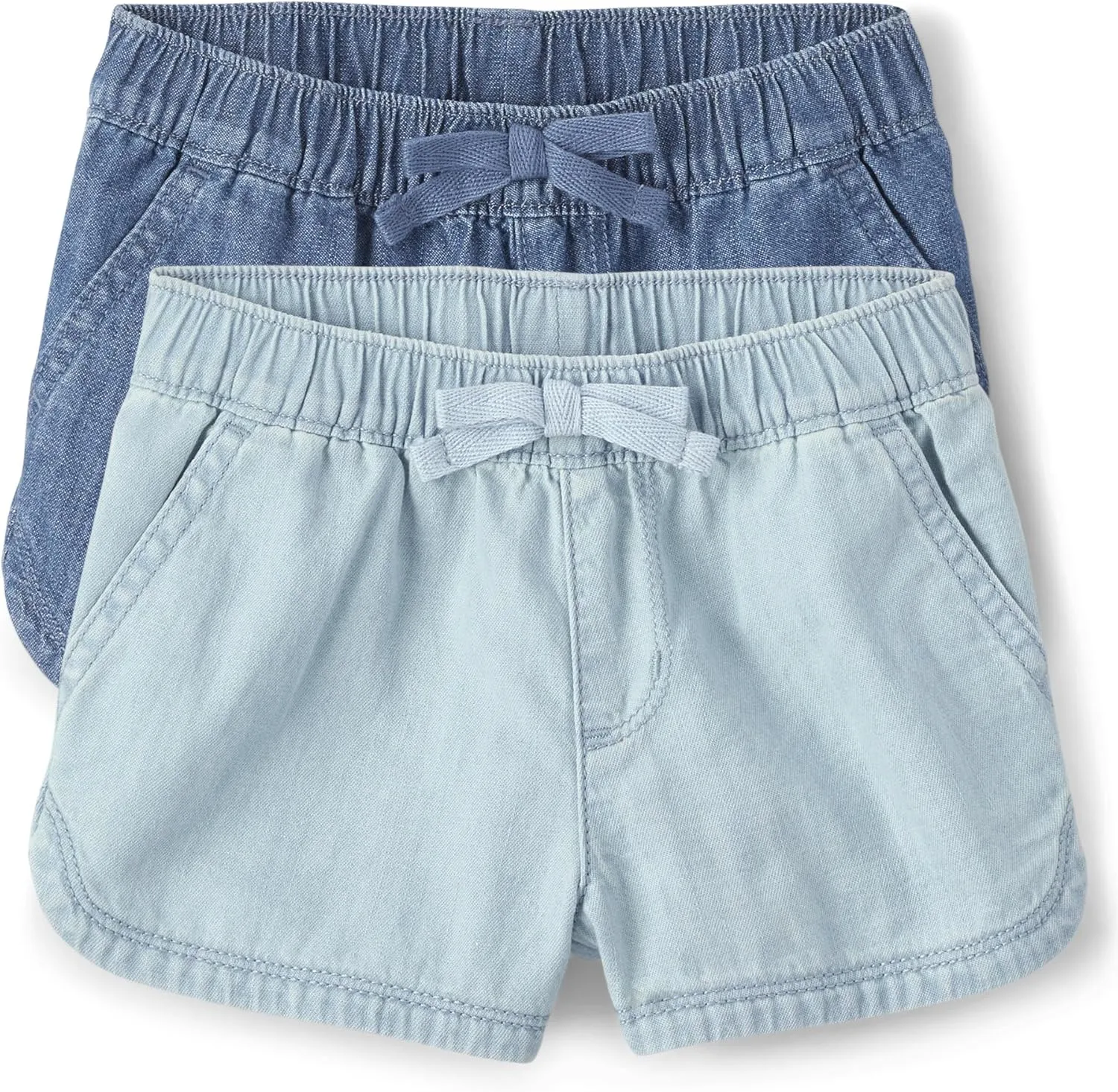 The Children's Place Baby Girls' and Toddler Pull on Chambray Shorts