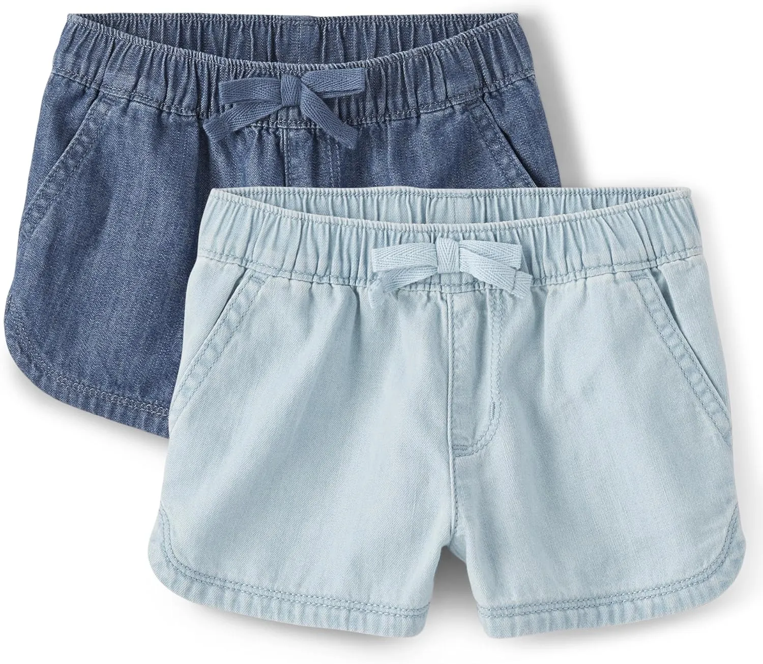 The Children's Place Baby Girls' and Toddler Pull on Chambray Shorts