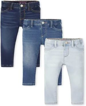 The Children's Place Baby Girls' and Toddler Super-Soft Stretch Denim Jeggings