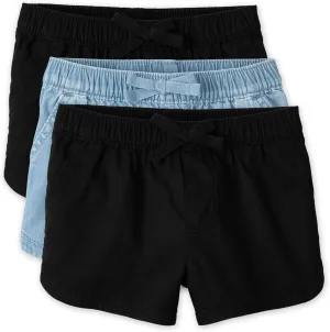 The Children's Place Baby Girls' and Toddler Tie Front Denim Pull On Shorts