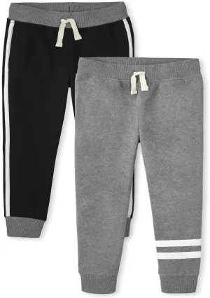 The Children's Place Boys' Active Fleece Jogger Pants,multipacks