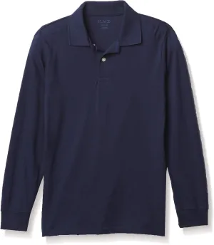 The Children's Place Boys' Long Sleeve Soft Jersey Knit Polo