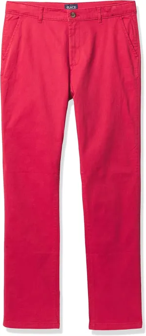The Children's Place Boys Stretch Skinny Chino Pants,Hampton RED Single,14