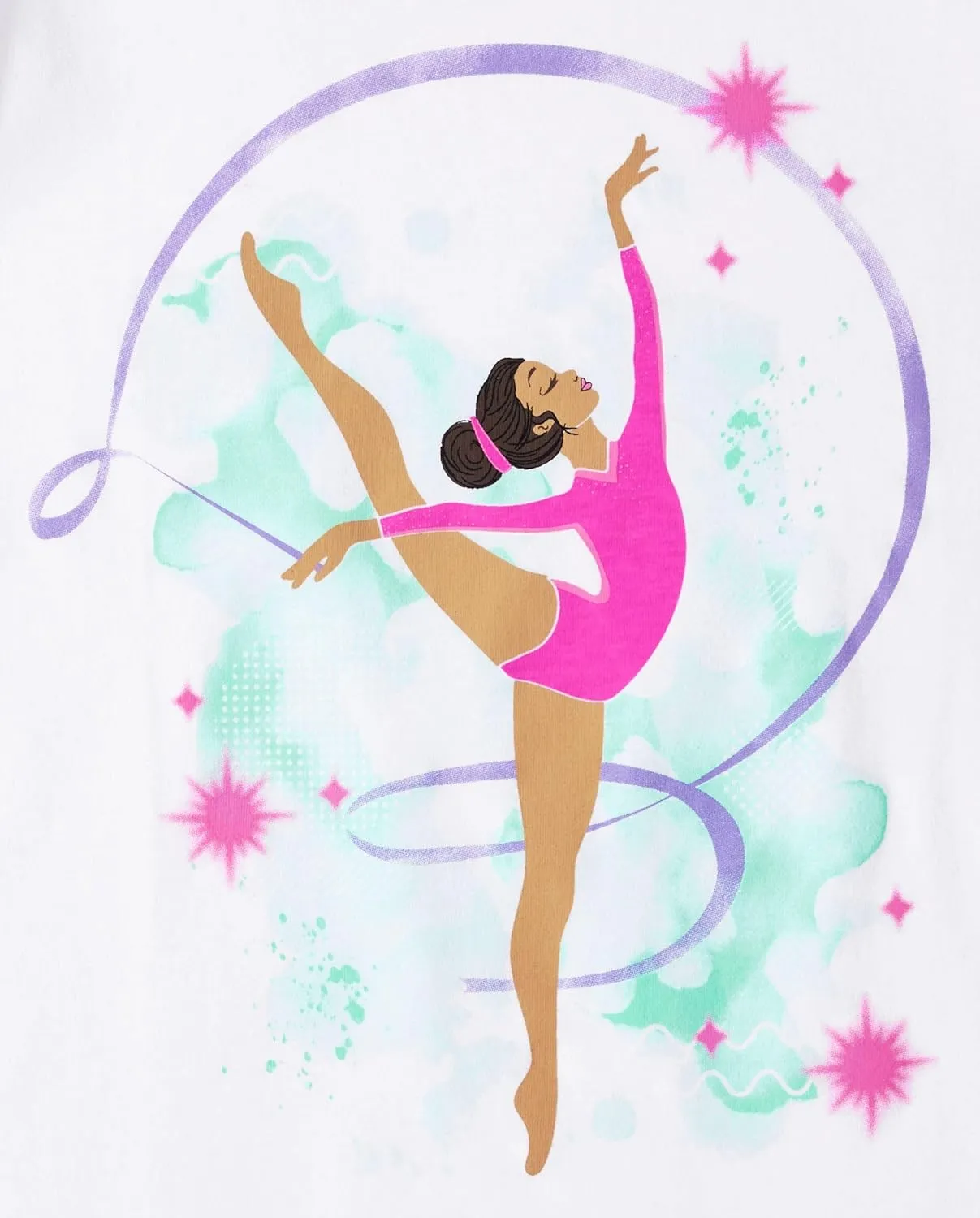 The Children's Place Girls' Gymnastics, Cheer, Dance Short Sleeve Graphic T-Shirts, Multipack