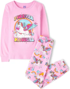 The Children's Place Girls Long Sleeve 2 Piece Snug Fit Cotton Pajamas