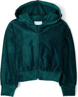 The Children's Place Girls' Long Sleeve Active Hooded Fleece Full Zip Up