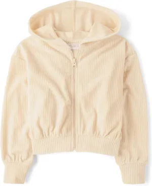 The Children's Place Girls' Long Sleeve Active Hooded Fleece Full Zip Up
