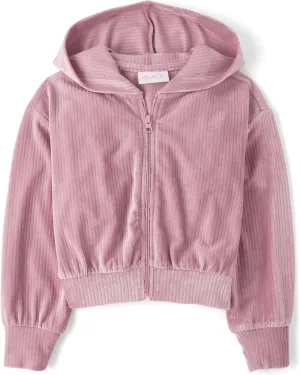 The Children's Place Girls' Long Sleeve Active Hooded Fleece Full Zip Up