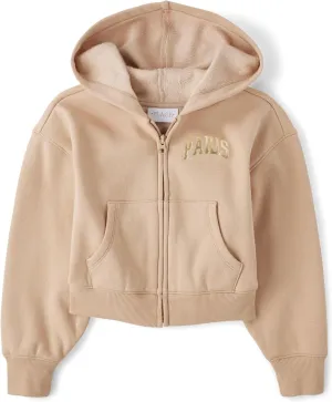The Children's Place Girls' Long Sleeve Active Hooded Fleece Full Zip Up
