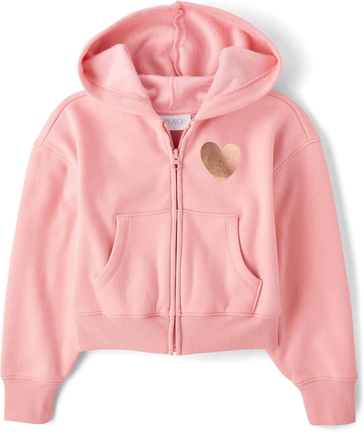 The Children's Place Girls' Long Sleeve Active Hooded Fleece Full Zip Up