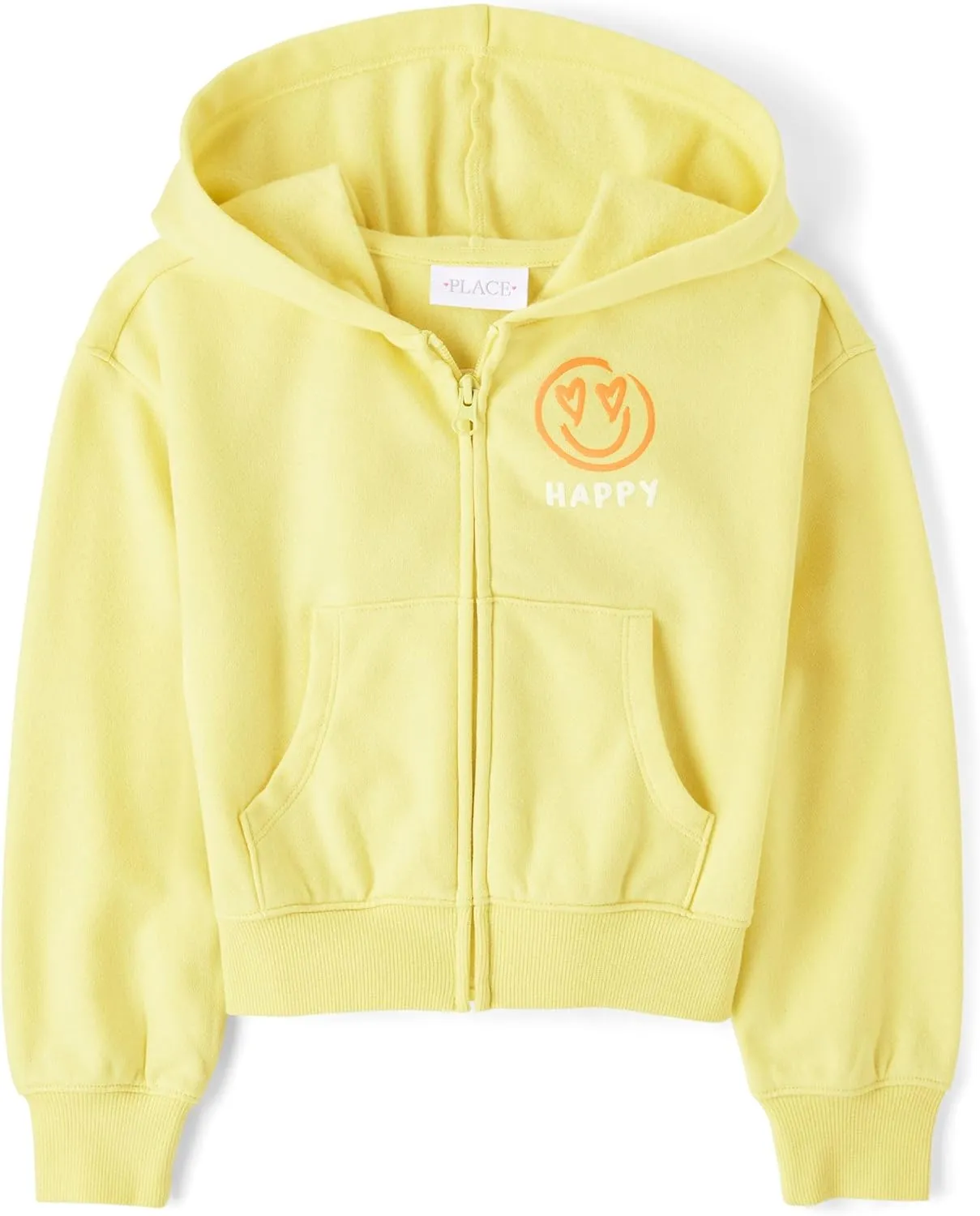 The Children's Place Girls' Long Sleeve Fleece Hooded Zip Up