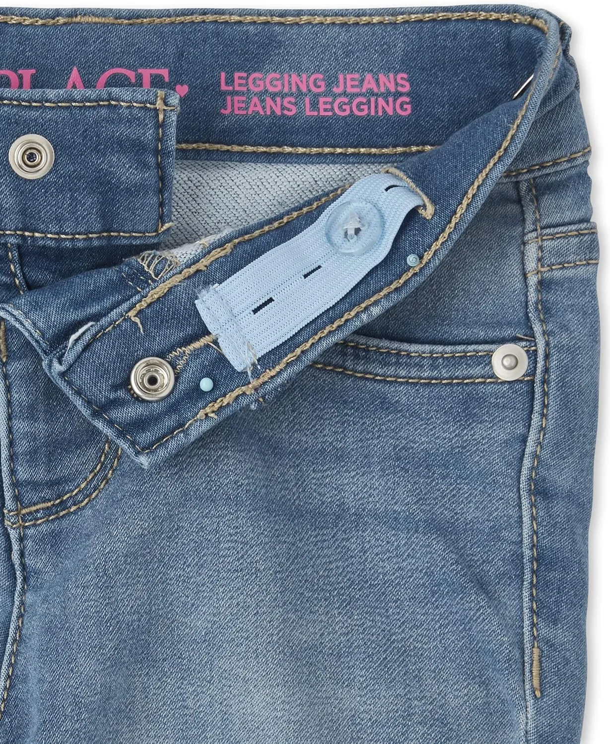 The Children's Place Girls' Stretch Denim Jeggings, 3 Pack