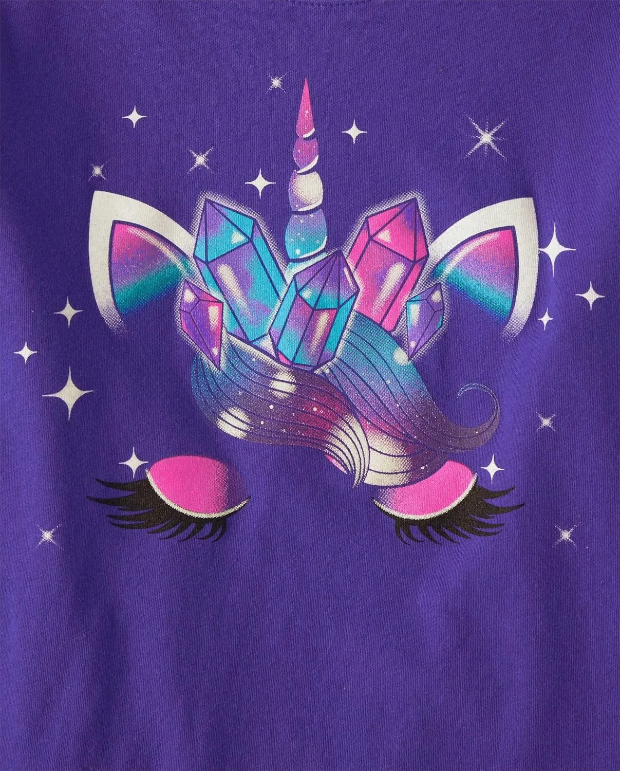 The Children's Place Girls Unicorn Long Sleeve Graphic T-Shirts,Multipacks Deer/Unicorn Face 2-Pack Small