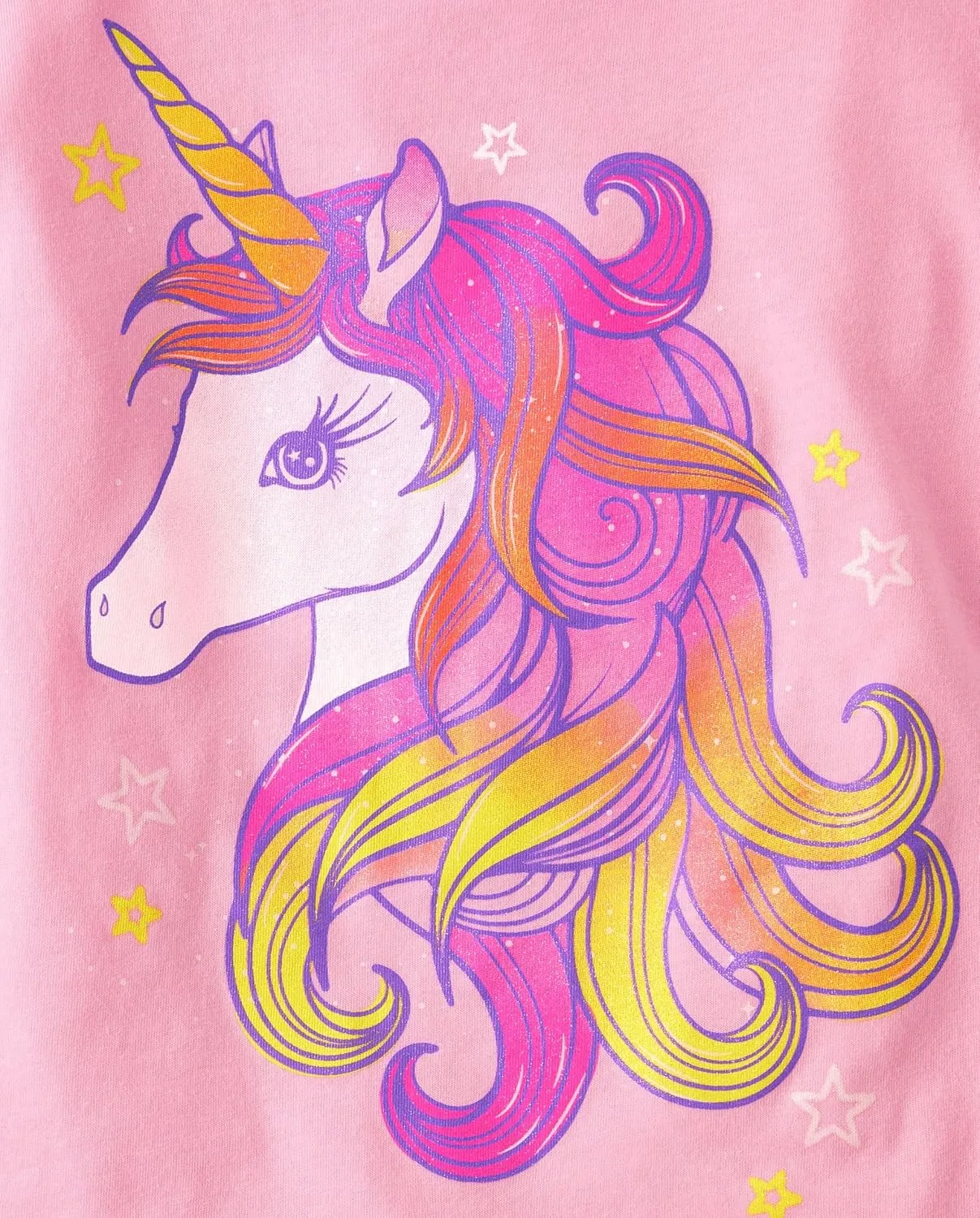 The Children's Place Girls Unicorn Long Sleeve Graphic T-Shirts,Multipacks Fox/Unicorn 2-Pack Small