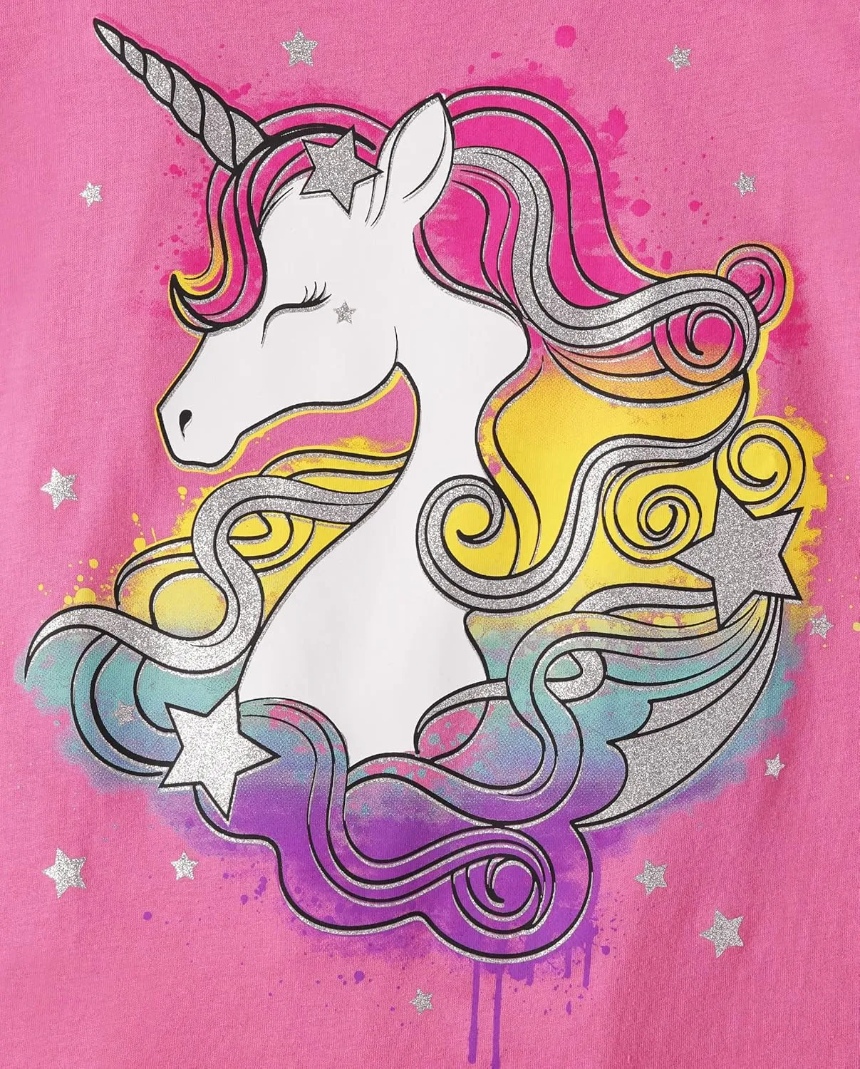 The Children's Place Girls' Unicorn Short Sleeve Graphic T-Shirts, Multipack