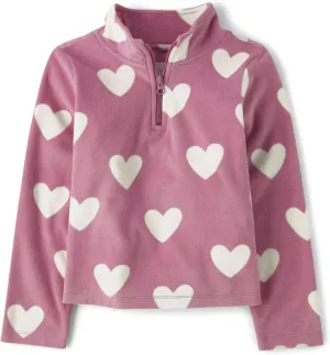 The Children's Place Girls' Warm Fleece Quarter Zip Pullover