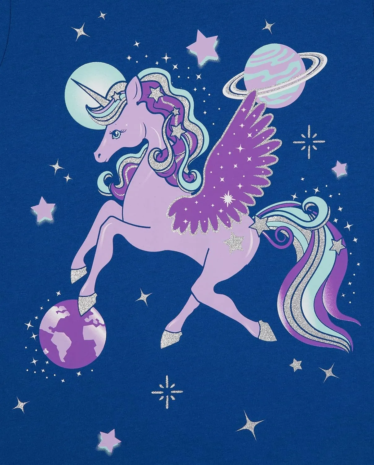 The Children's Place,Long Sleeve Graphic T-Shirt 3-Pack,Unicorn/Unicorn/Unicorn in Space,Small (5/6)