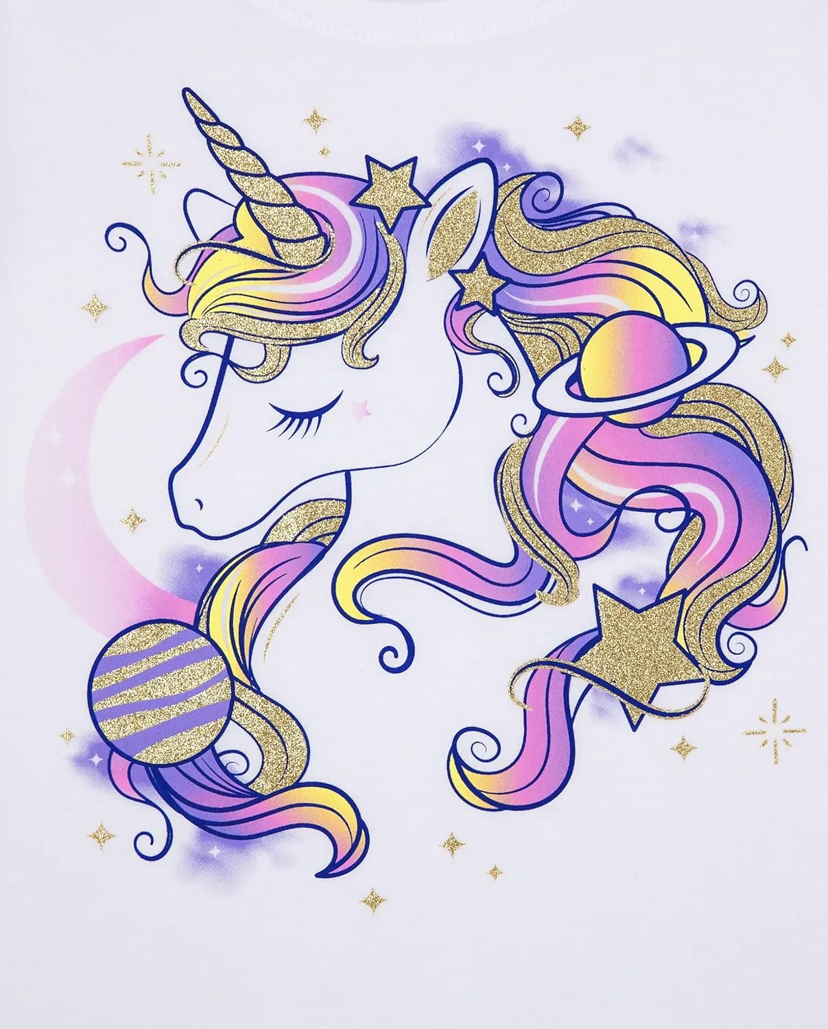 The Children's Place,Long Sleeve Graphic T-Shirt 3-Pack,Unicorn/Unicorn/Unicorn in Space,Small (5/6)