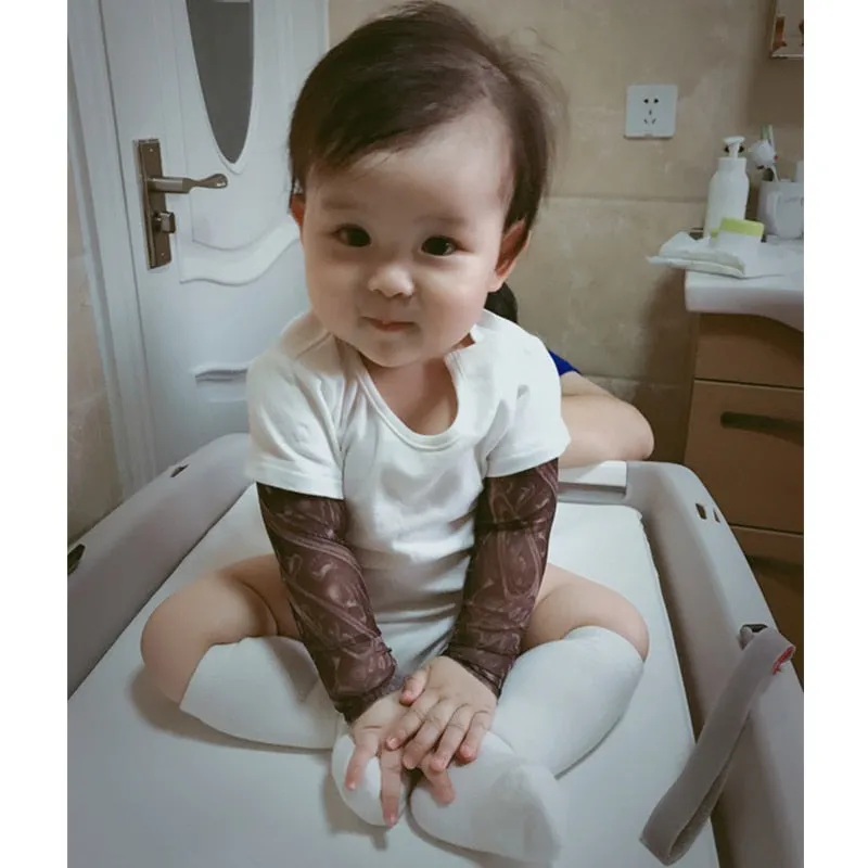 Toddler Baby Clothes Girls Boys Tattoo Print Romper Jumpsuit Onesies -125