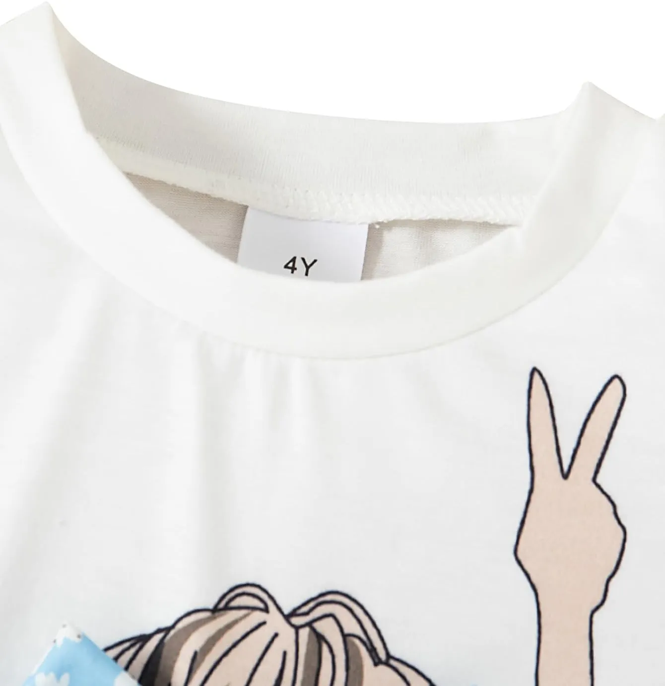 Toddler Girl Clothes Printed Short Sleeve Top Shirt and Skirt 2 Piece Outfits Kids Clothing Set