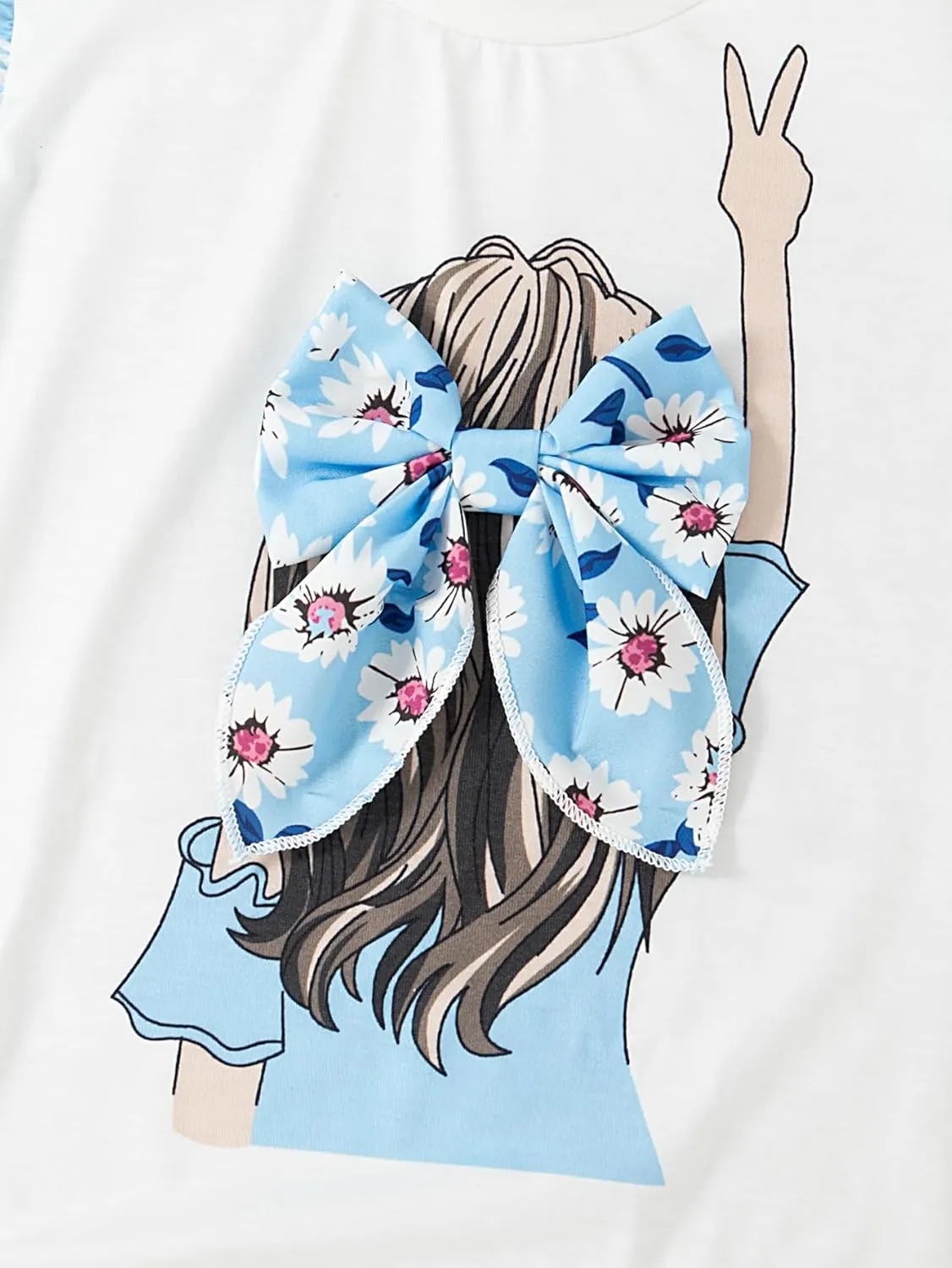 Toddler Girl Clothes Printed Short Sleeve Top Shirt and Skirt 2 Piece Outfits Kids Clothing Set