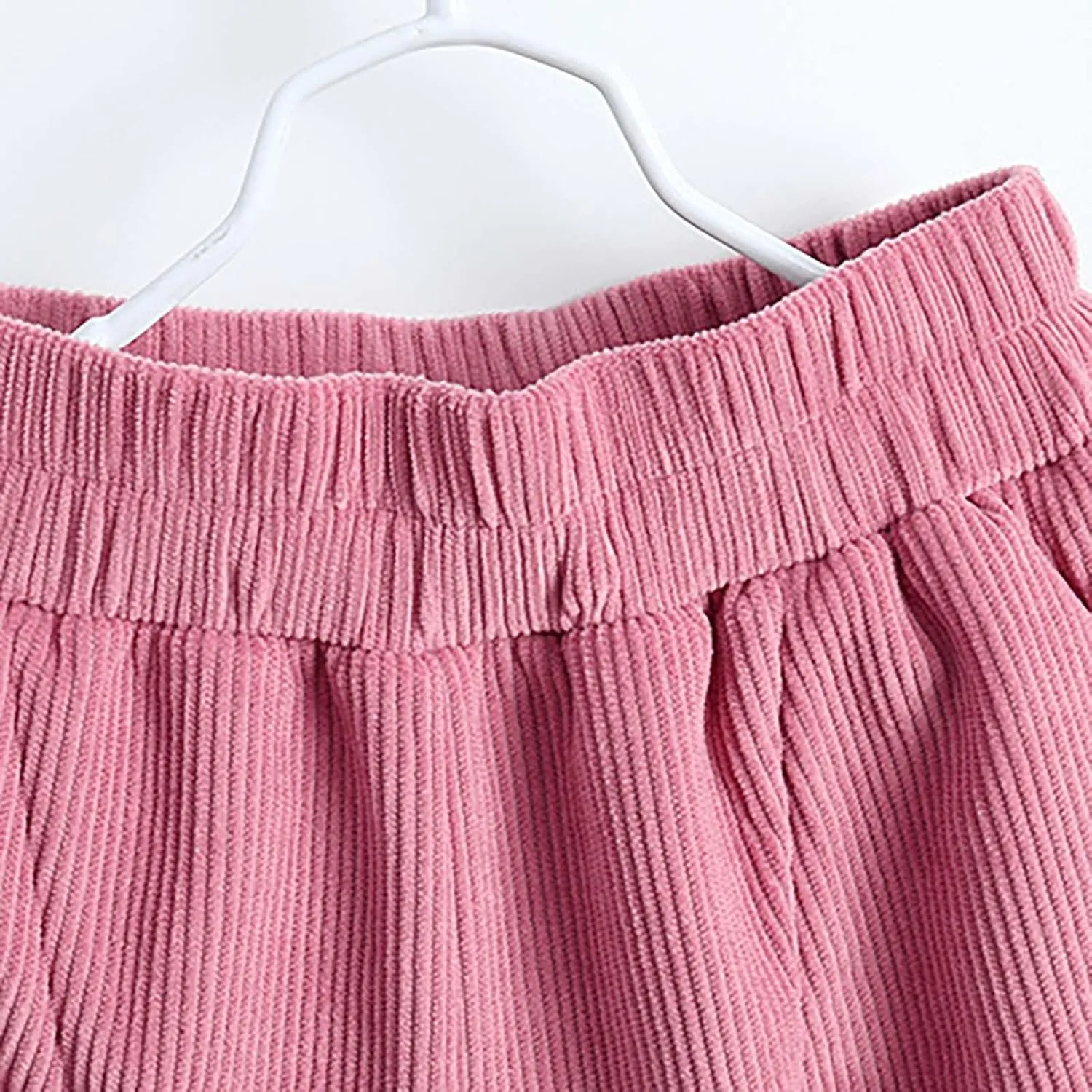 Toddler Kids Boys Girls Corduroy Pants Warm Fleece Lined Thick Pants Pull On Elastic Waist Jogger Sweatpants