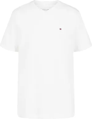 Tommy Hilfiger Boy's Short Sleeve Flag Solid V-neck T-shirt