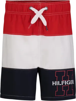 Tommy Hilfiger Boy's Swim Trunks With Upf 50  Sun Protection