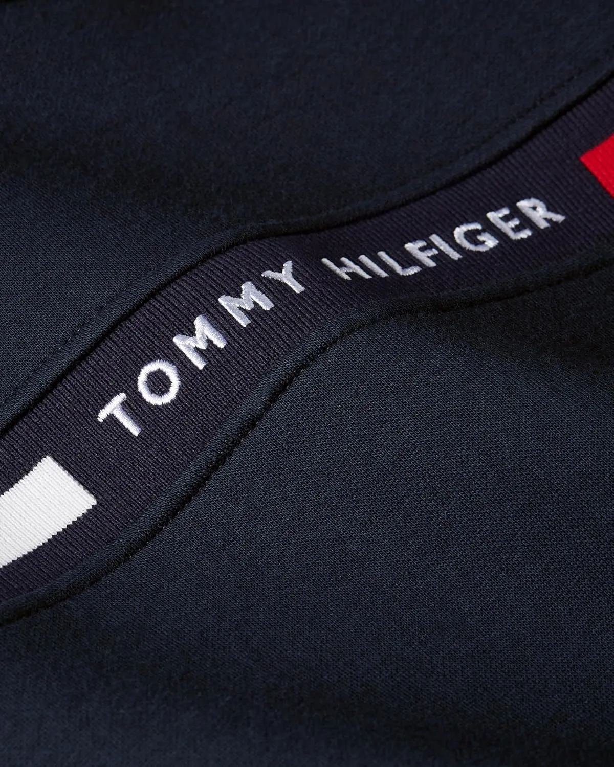 Tommy Hilfiger Men's Medium Weight Fleece Hoodie Sweatshirt with Signature Stripe Logo
