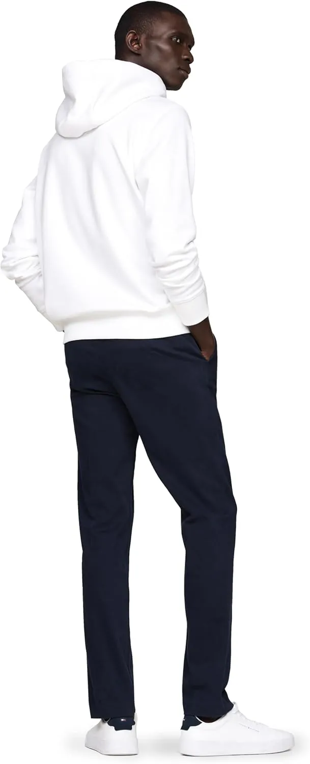 Tommy Hilfiger Men's Medium Weight Fleece Hoodie Sweatshirt with Signature Stripe Logo