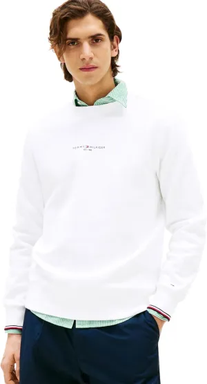 Tommy Hilfiger Men's Medium Weight Small Graphic Logo Crewneck Sweatshirt