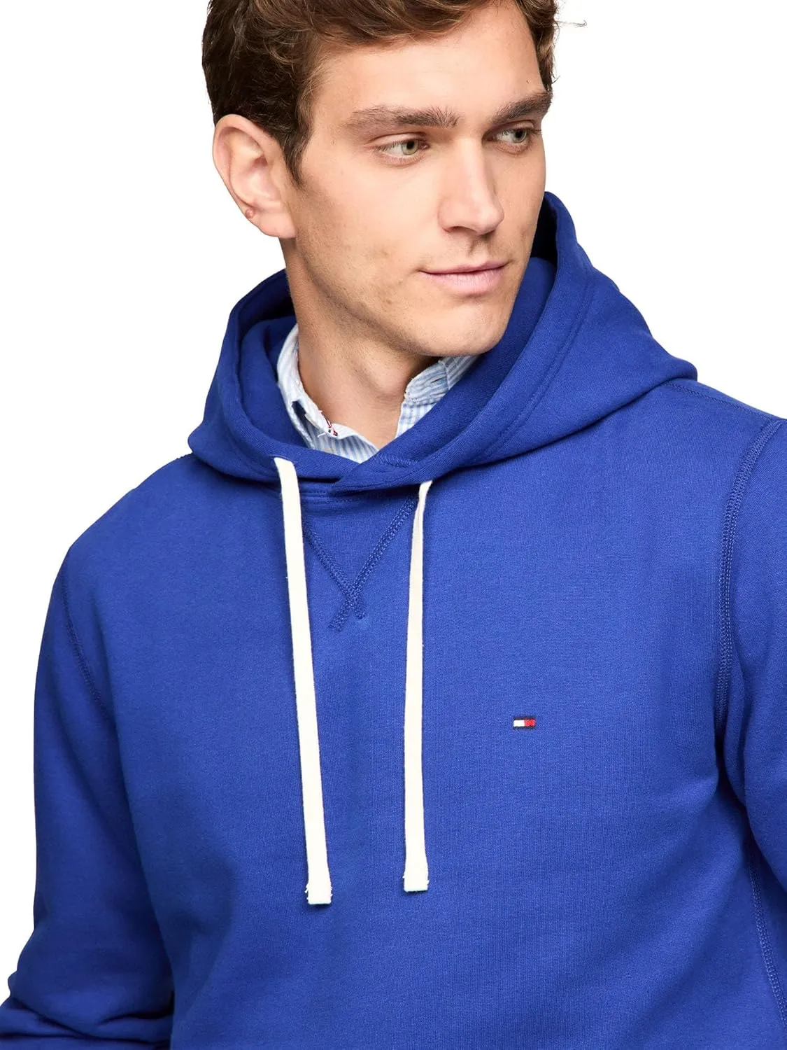 Tommy Hilfiger Men's Medium Weight Solid Fleece Hoodie Sweatshirt, Also Available in Big & Tall