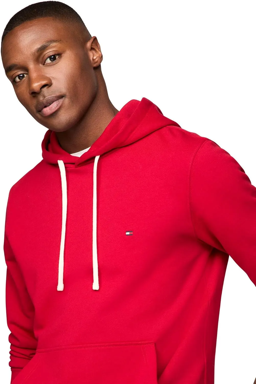 Tommy Hilfiger Men's Medium Weight Solid Fleece Hoodie Sweatshirt, Also Available in Big & Tall