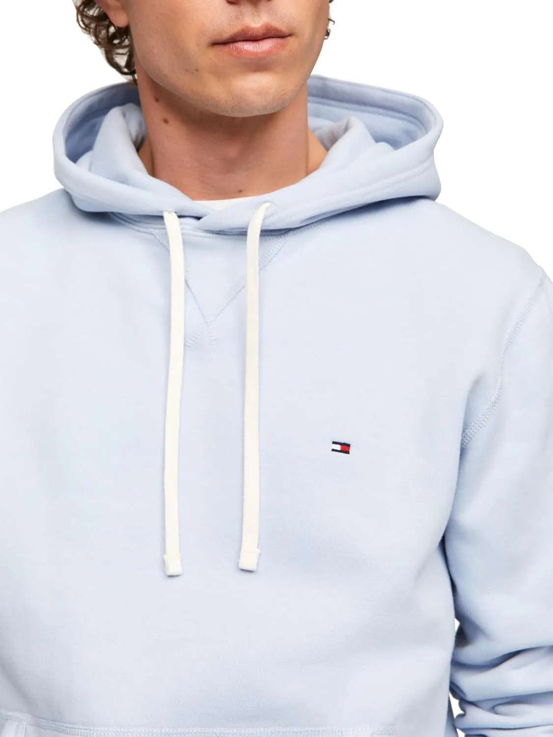 Tommy Hilfiger Men's Medium Weight Solid Fleece Hoodie Sweatshirt, Also Available in Big & Tall