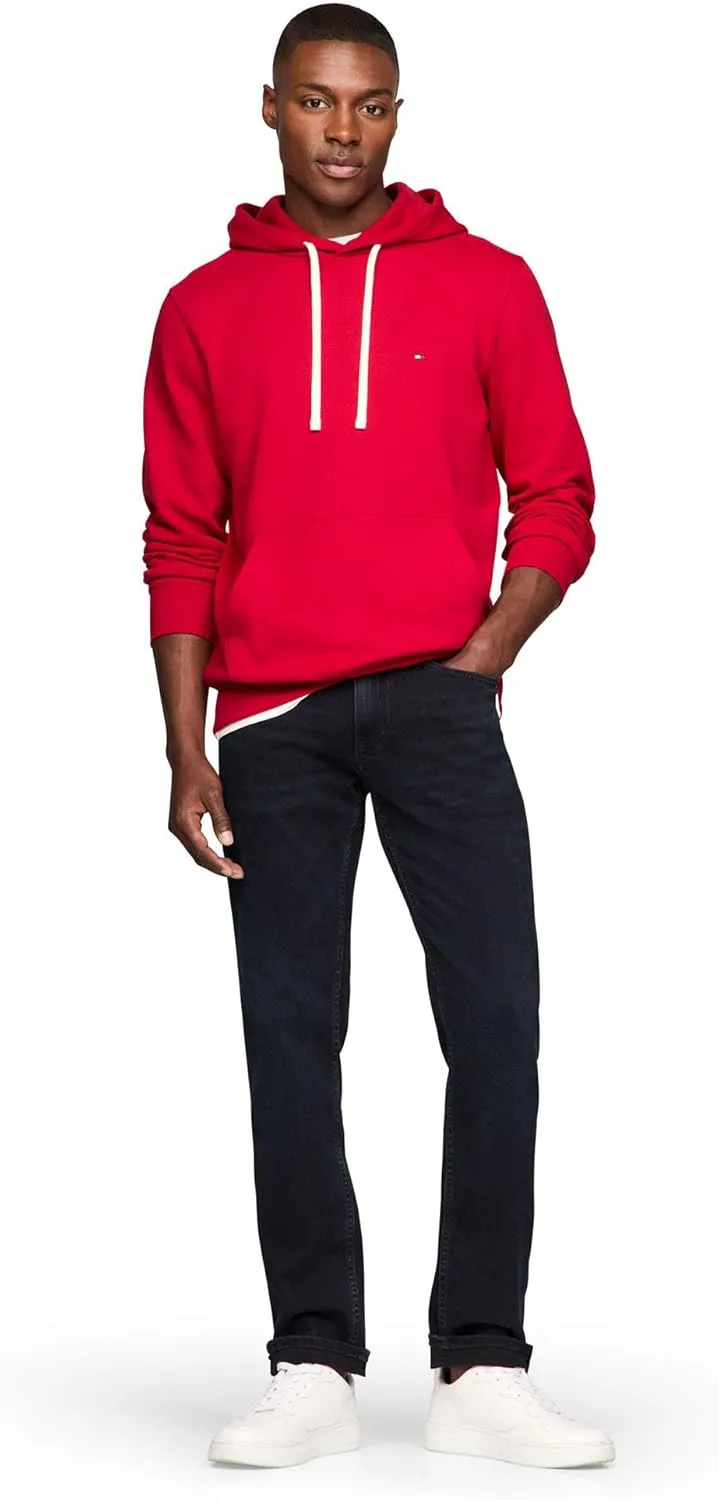 Tommy Hilfiger Men's Medium Weight Solid Fleece Hoodie Sweatshirt, Also Available in Big & Tall