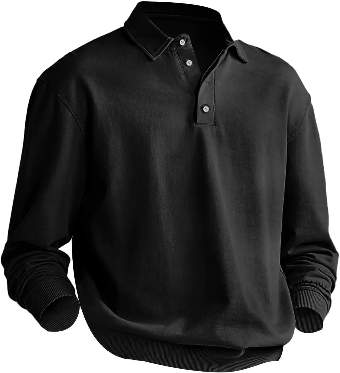 Tshirts Shirts for Men Sweater Solid Color Casual Long Sleeved Pullover Sweater Mens T Shirts Casual Stylish 2xlt