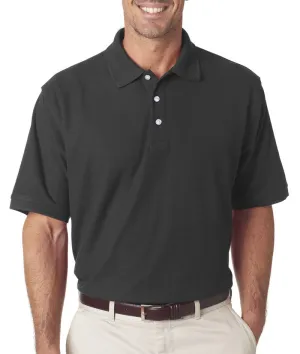 ultraclub(R) men's platinum honeycomb pique polo - charcoal (s)