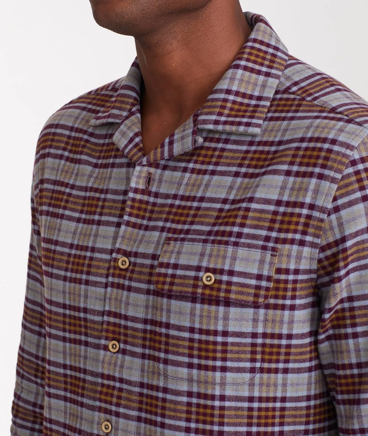 UNTUCKit Flannel Verona Shirt - Untucked Shirt for Men, Long Sleeve, Blue Check, Regular Fit