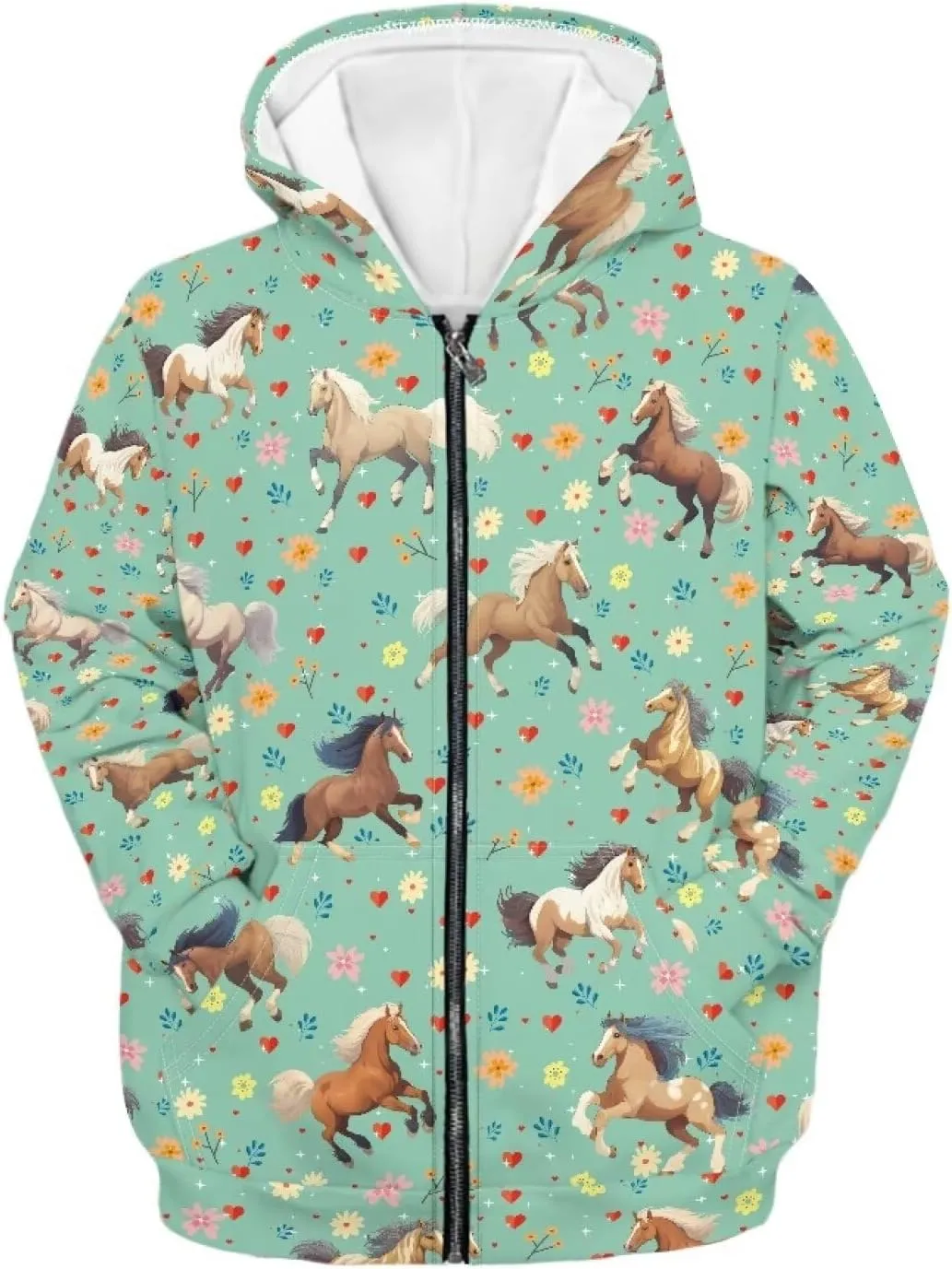 Upetstory Girls Boys Fashion Hoodies Sweatshirts Full Zip Up for Kids Clothing