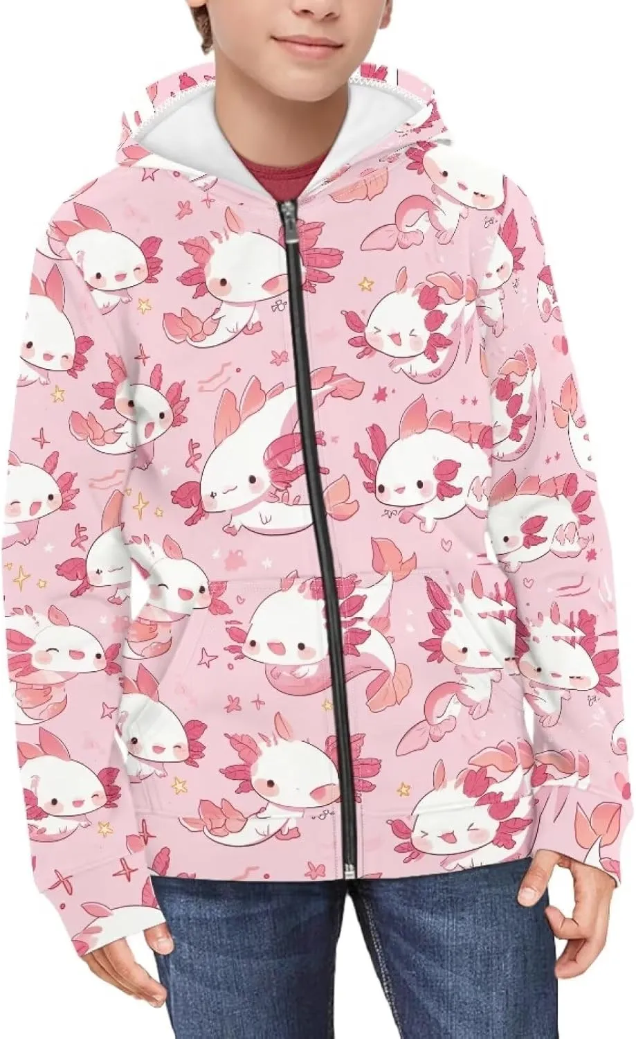 Upetstory Girls Boys Fashion Hoodies Sweatshirts Full Zip Up for Kids Clothing