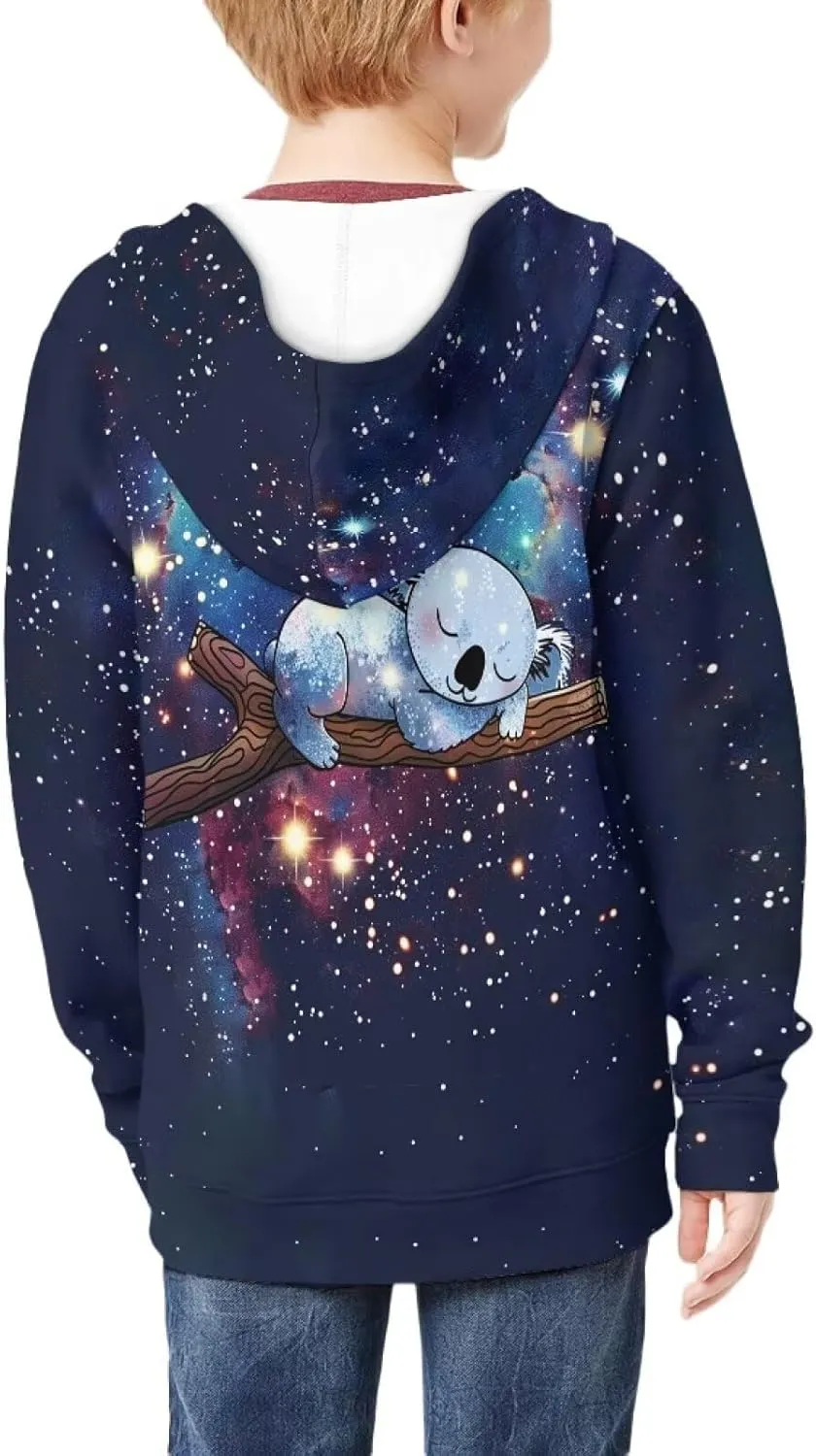 Upetstory Girls Boys Fashion Hoodies Sweatshirts Full Zip Up for Kids Clothing