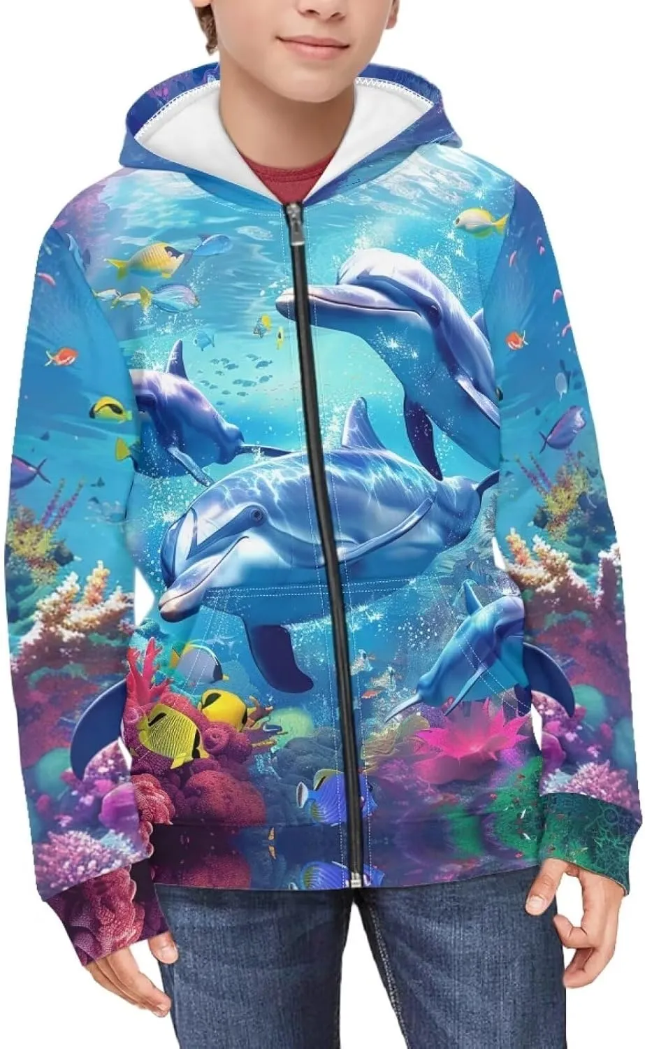 Upetstory Girls Boys Fashion Hoodies Sweatshirts Full Zip Up for Kids Clothing