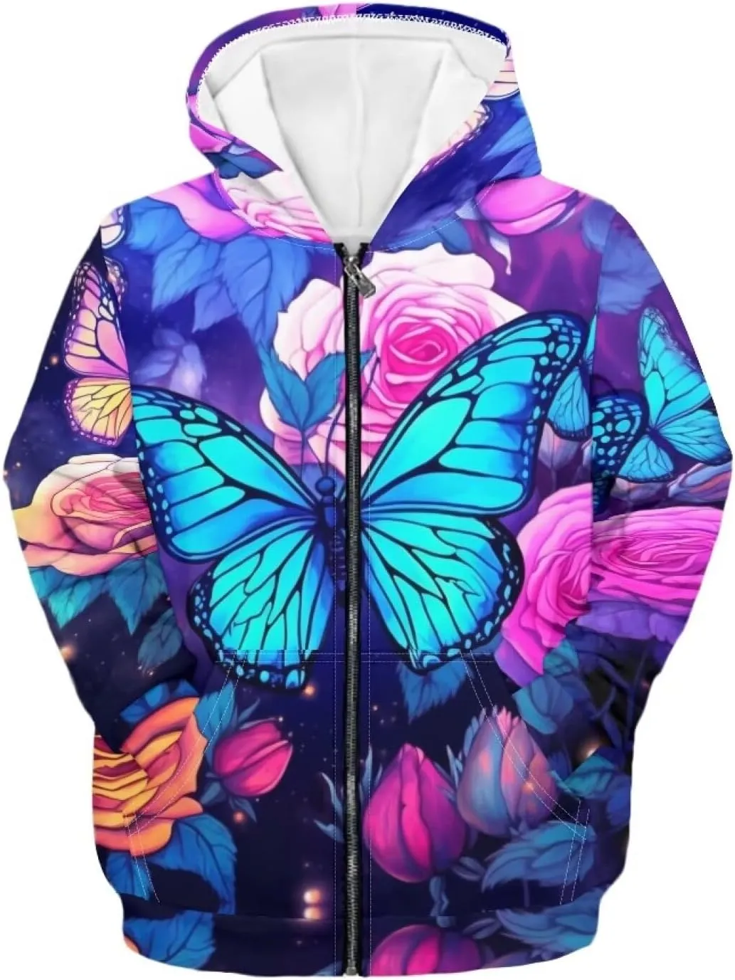 Upetstory Girls Boys Fashion Hoodies Sweatshirts Full Zip Up for Kids Clothing