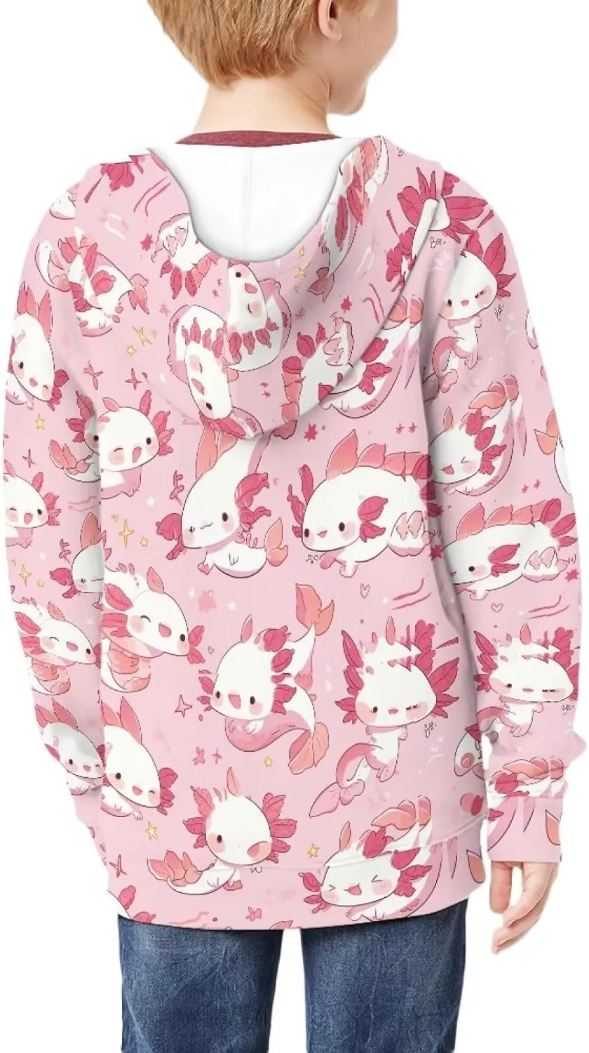 Upetstory Girls Boys Fashion Hoodies Sweatshirts Full Zip Up for Kids Clothing