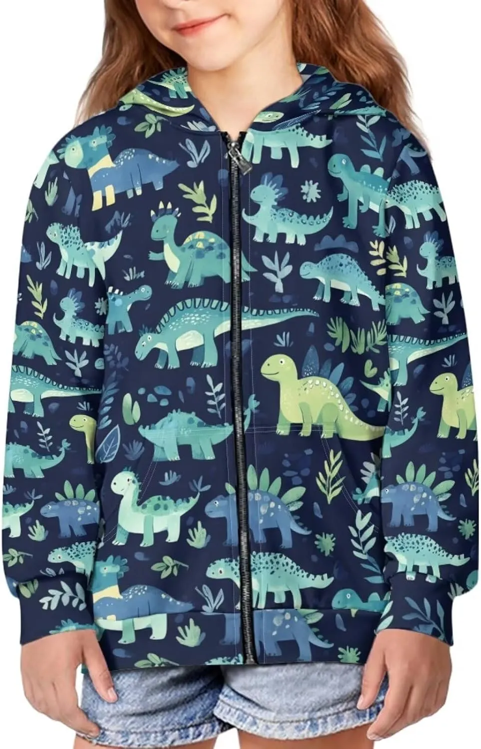 Upetstory Girls Boys Fashion Hoodies Sweatshirts Full Zip Up for Kids Clothing