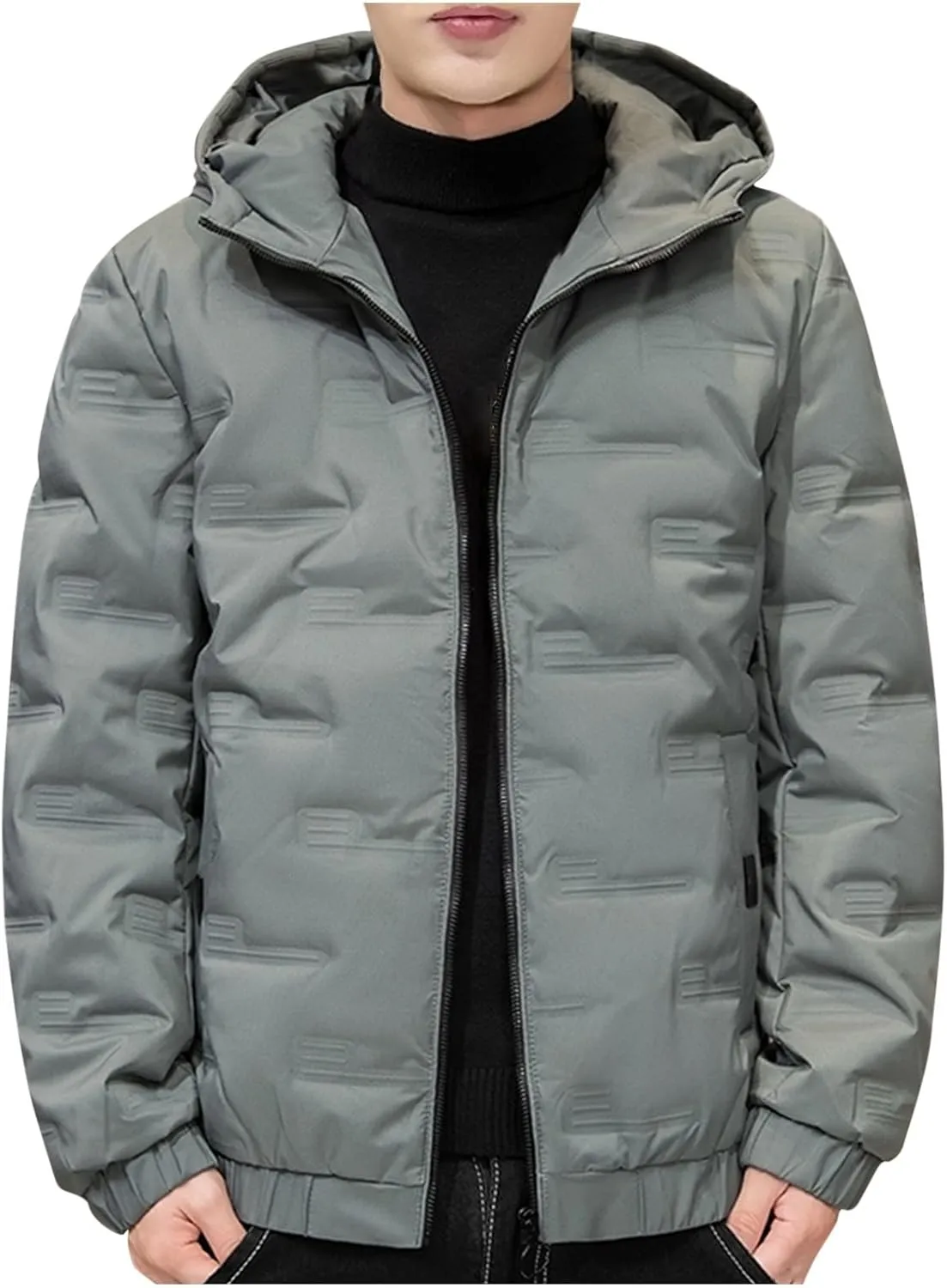 Winter Puffer Jackets Women Warm Padded Coats Lightweight Down Jacket Oversized Overcoat with Pocket Zipper Parka